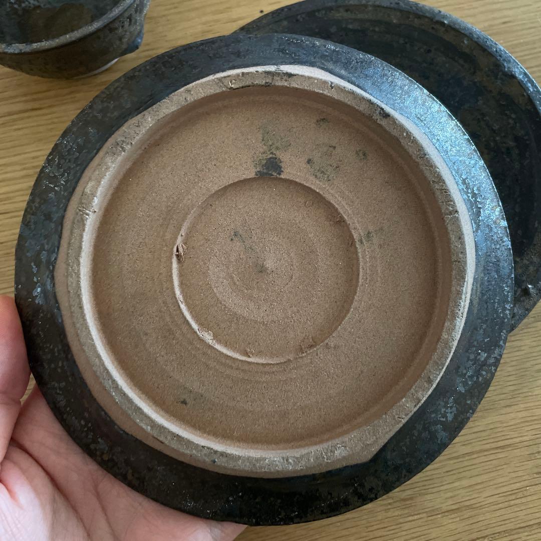 希少　姫野翔太　金彩シリーズ3点セット ケーキ皿　お猪口　ぐい呑み