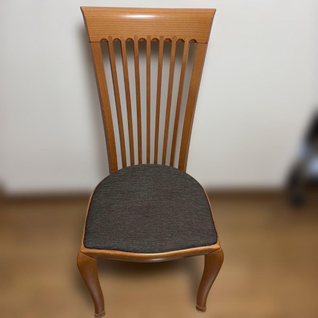 【高級】オカムラ社製　木製ダイニングチェア クッション付き