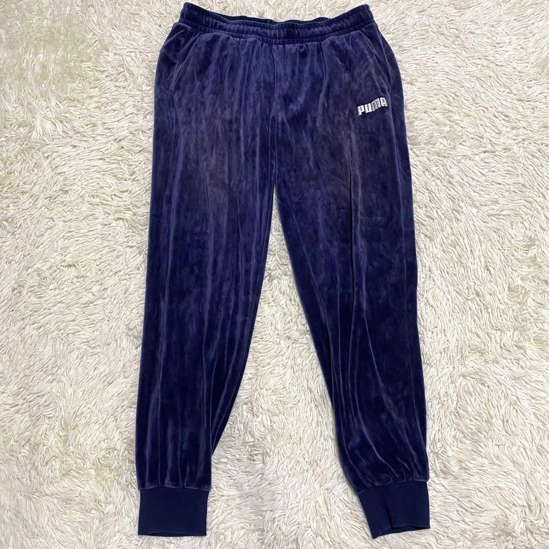 【希少◦2XL✨】PUMA ベロア Y2K ジャージ セットアップ ネイビー