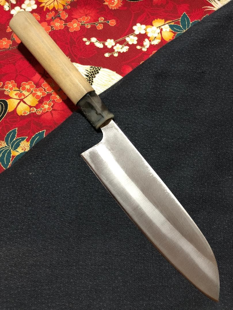 【研ぎ済み】VG10本割込み　本荘国行　三徳包丁　和包丁　ナイフ　料理　釣り