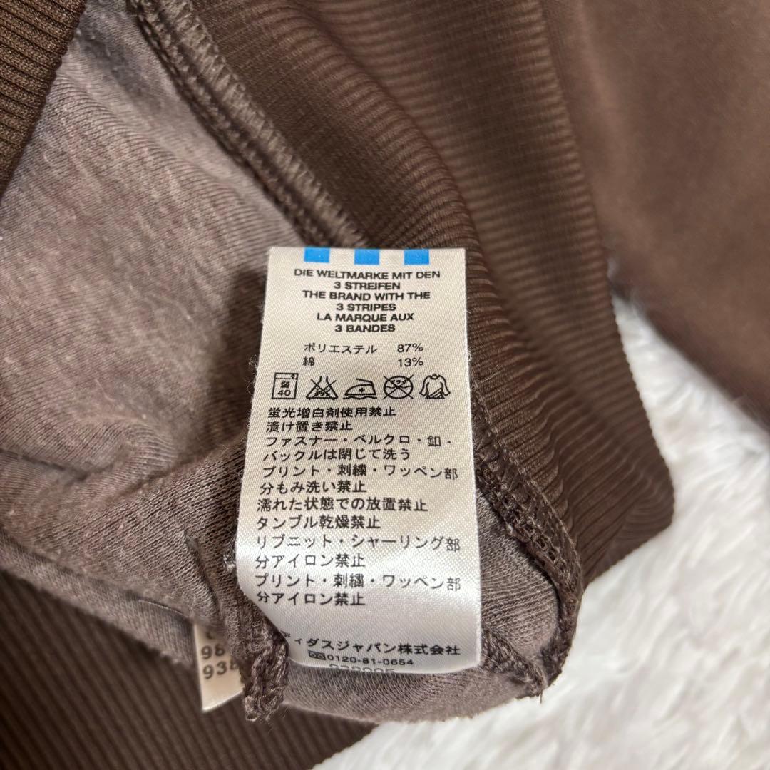 美品　アディダス　トラックジャケット　ブラウン　オレンジ　トレフォイルロゴ
