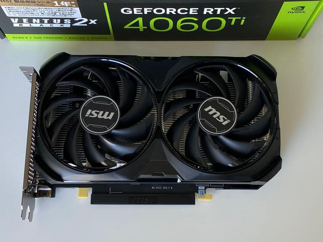 MSI GeForce RTX 4060 Ti グラフィックボード新品同様