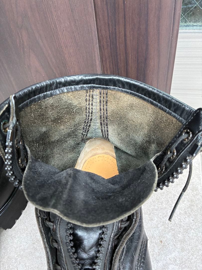 Redwingファイアーマンブーツ　ジッパー付き　アイアントゥー