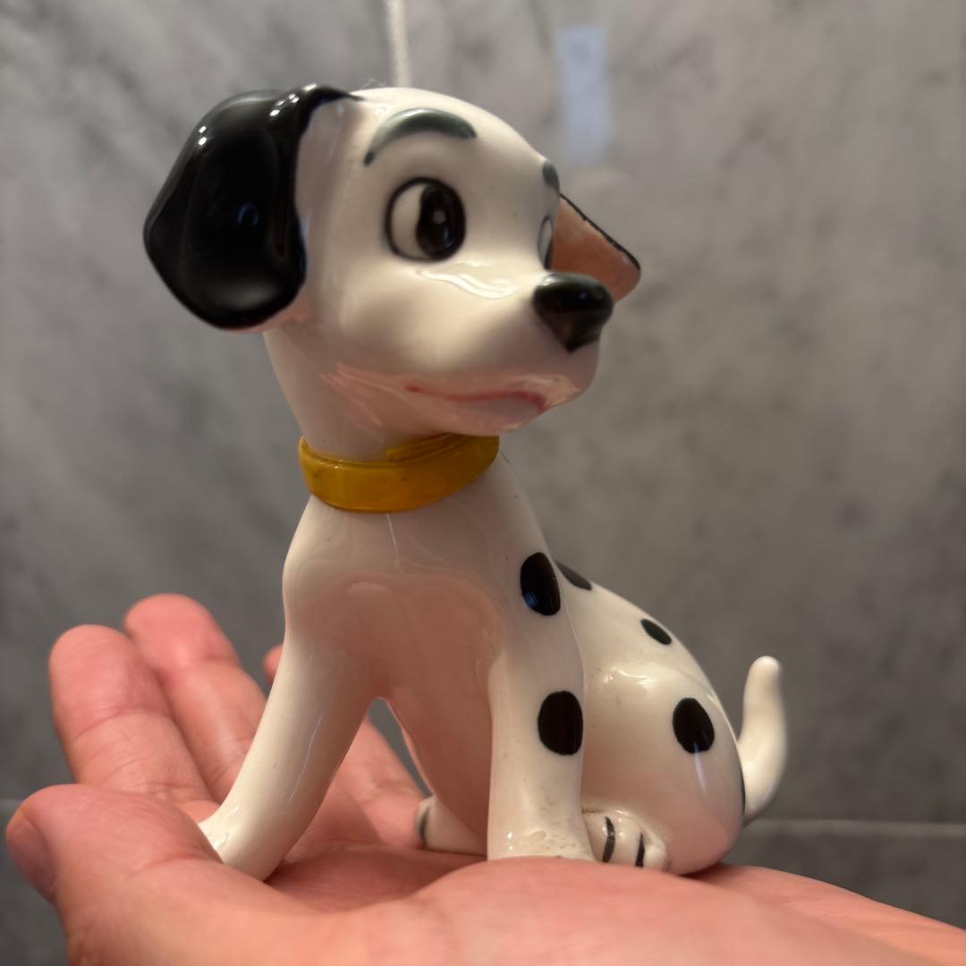 90年代ビンテージ　手描きの瞳が美しい101匹わんちゃんの陶器オブジェ