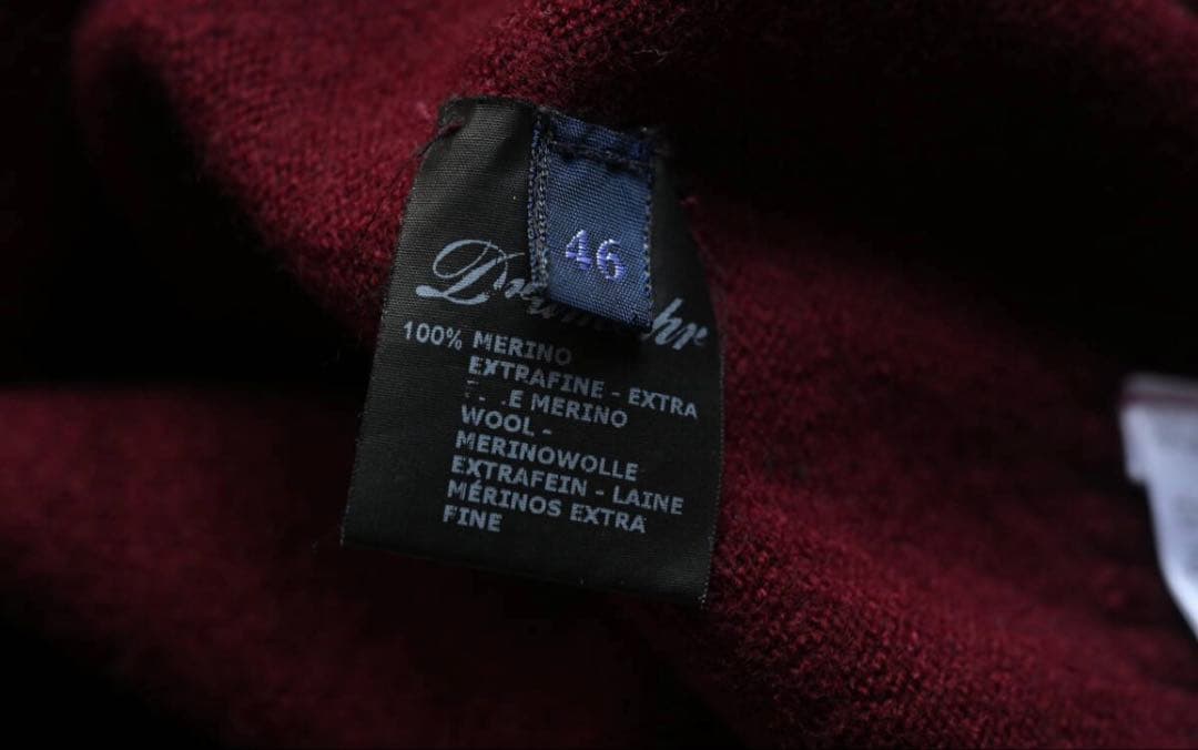 DRUMOR 8ゲージタートルニット　ボルドー　46 超美品