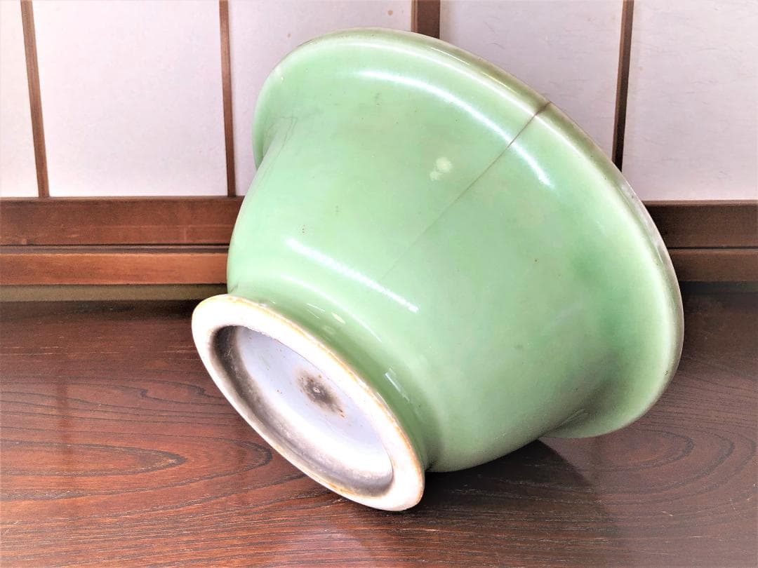 【 奈べ嶋 古陶磁大丼 】　鍋島青磁　桐箱付き　蔵出し品