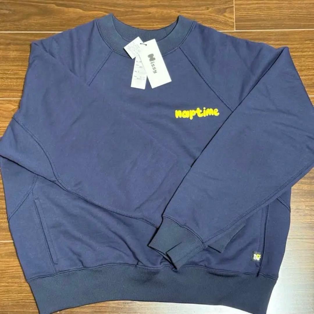新品 naptime スウェット トレーナー ネイビー ショッパー Nissy