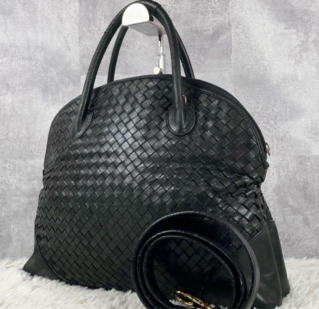 【美品】BOTTEGAVENETA イントレチャート 2way バッグ