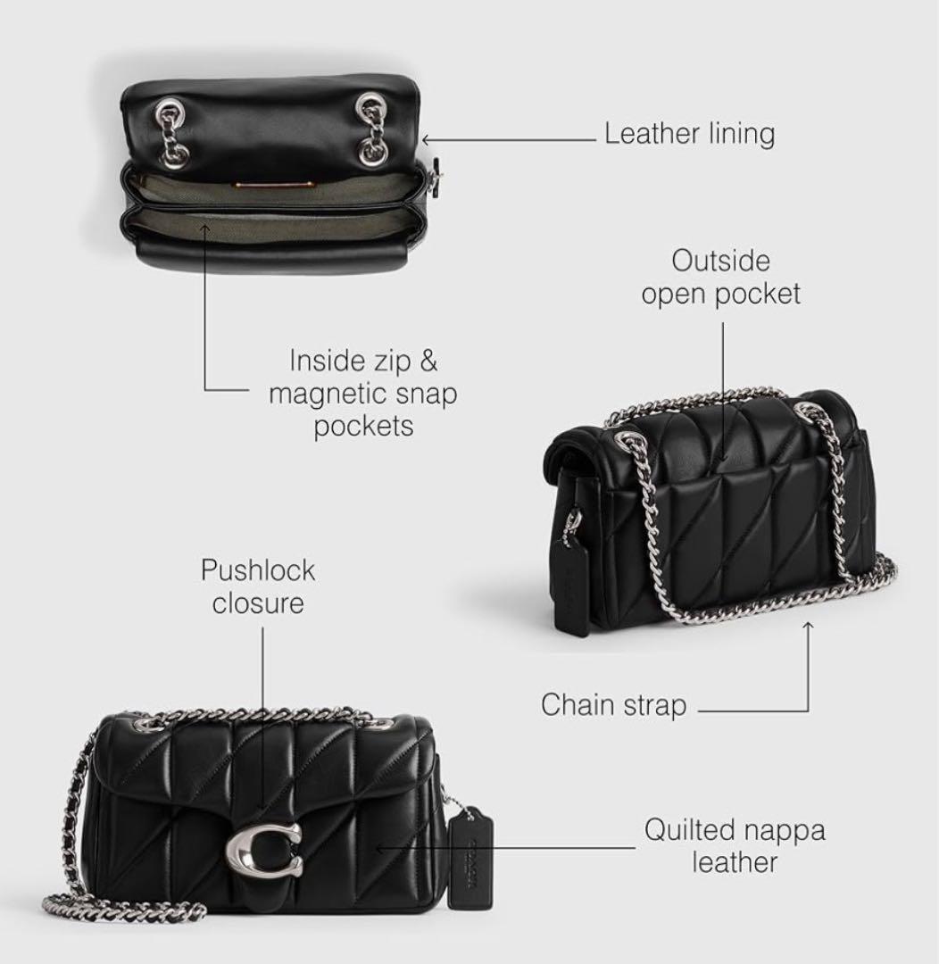 【新品】COACH タビー ショルダー バッグ 26・キルティング　シルバー金具