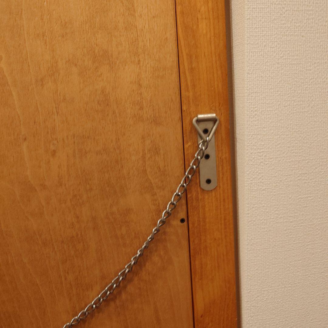 花柄ペイントの木製壁掛け鏡