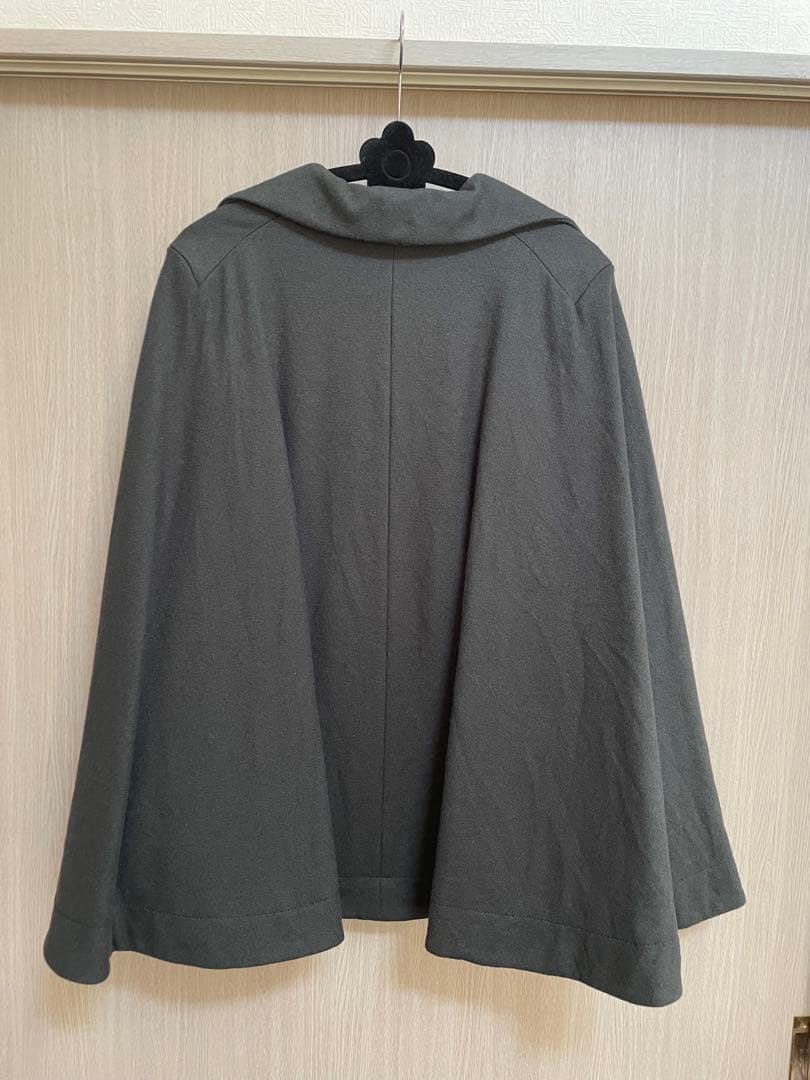 未使用レッドレーベル ブラックケープコート ウール混合極美品