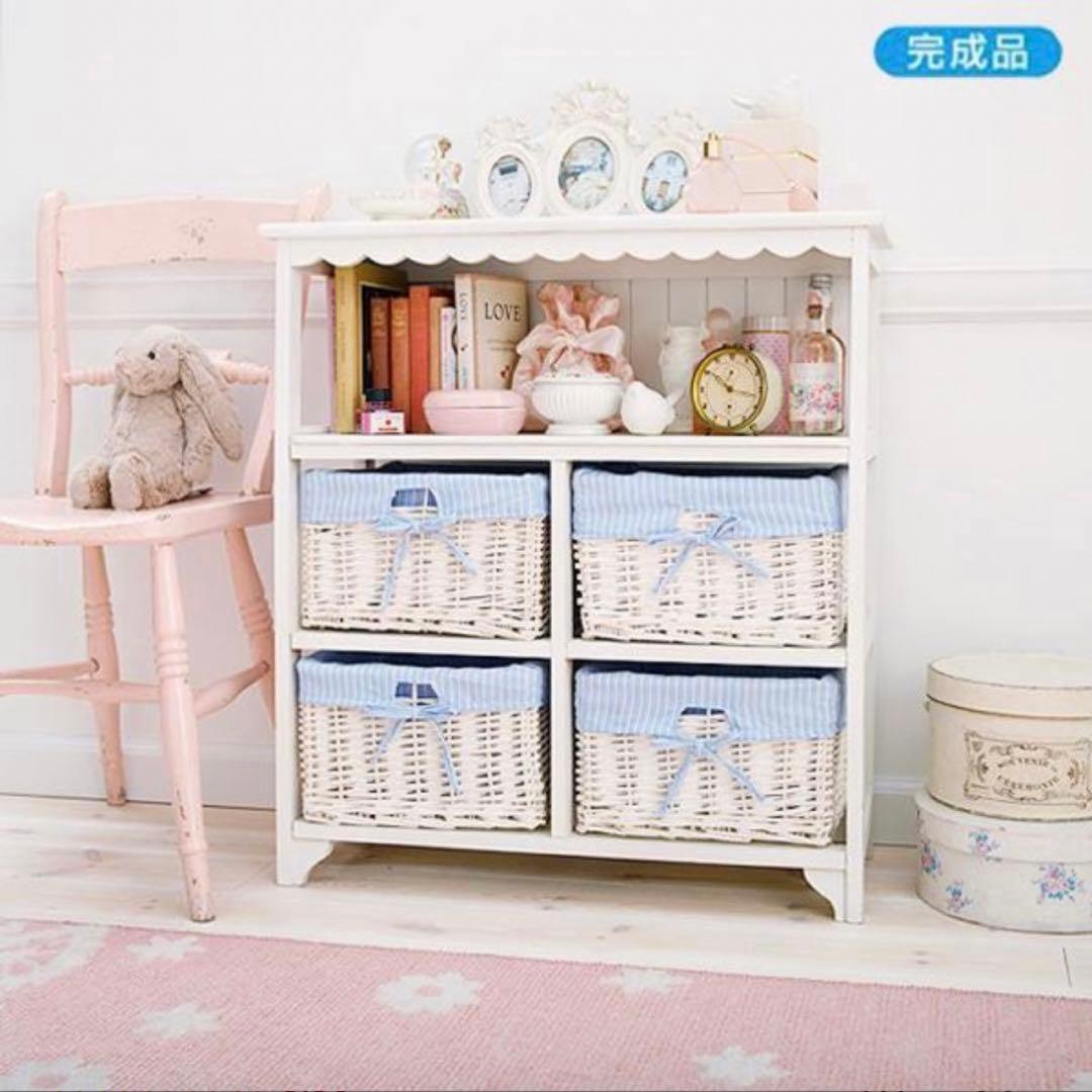 ロマプリ フリルオープンチェスト ヨーロピアン　棚 ラック おしゃれ 北欧