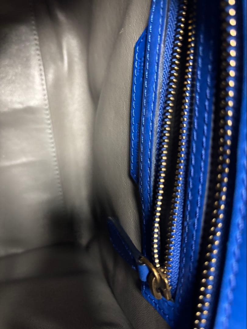 CELINE ラゲージ　マイクロ　スエード　レザーハンドバッグ ブルー