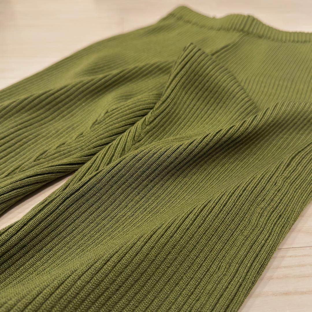 【タグ付き未使用】BATONER SOLID WOOL RIB PANTS