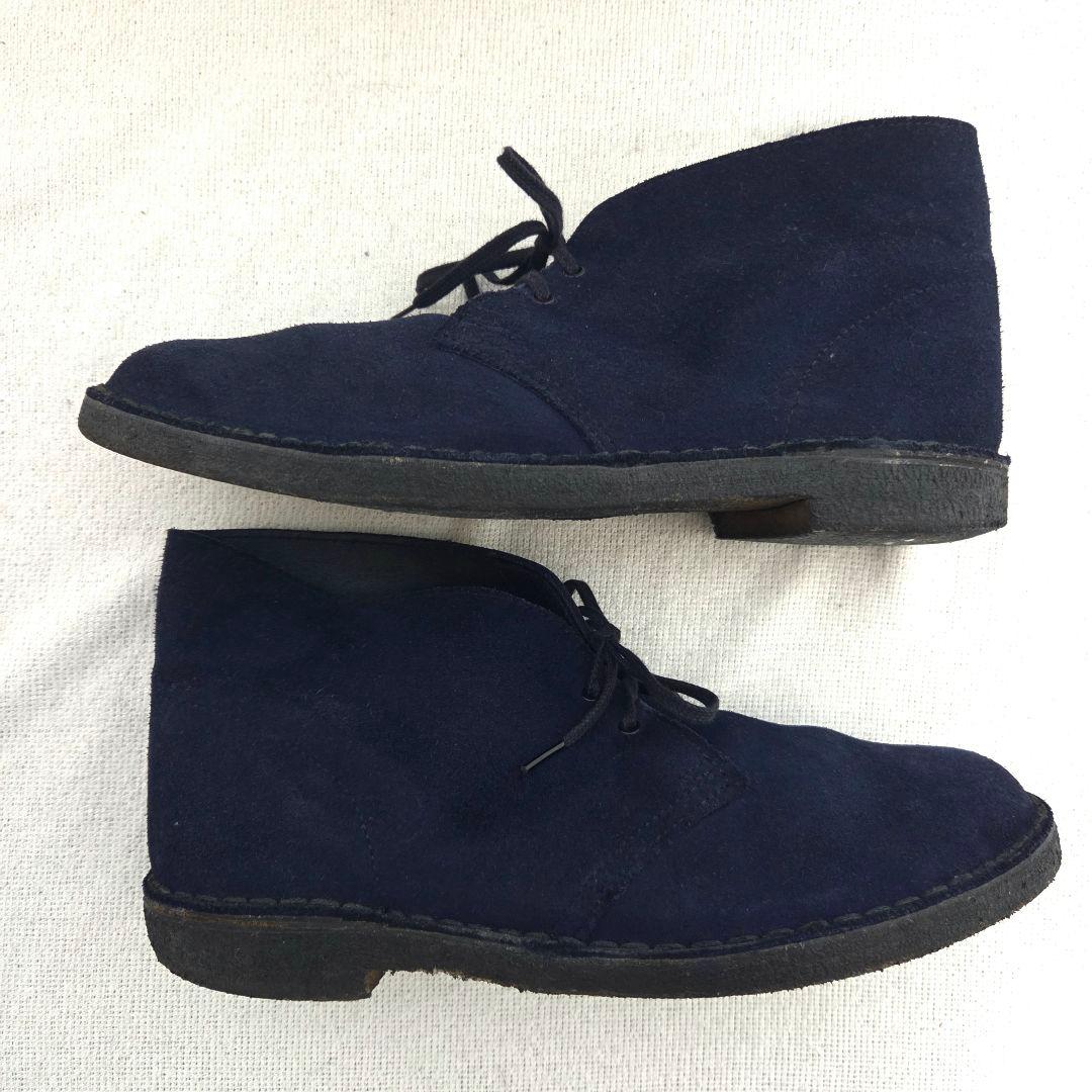 週末値下げ ENGLAND製 Clarks クラークス デザートブーツ ネイビー