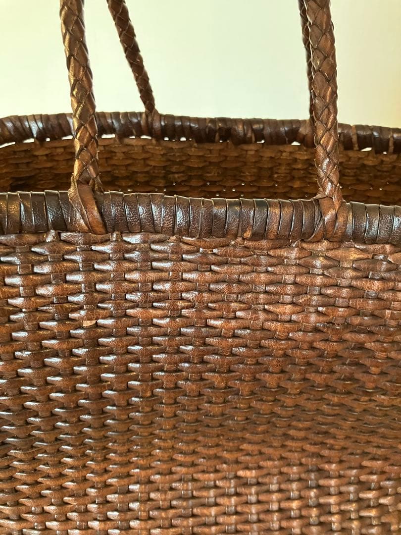 dragon DIFFUSION レザーウーヴンバッグ レザーメッシュバッグ