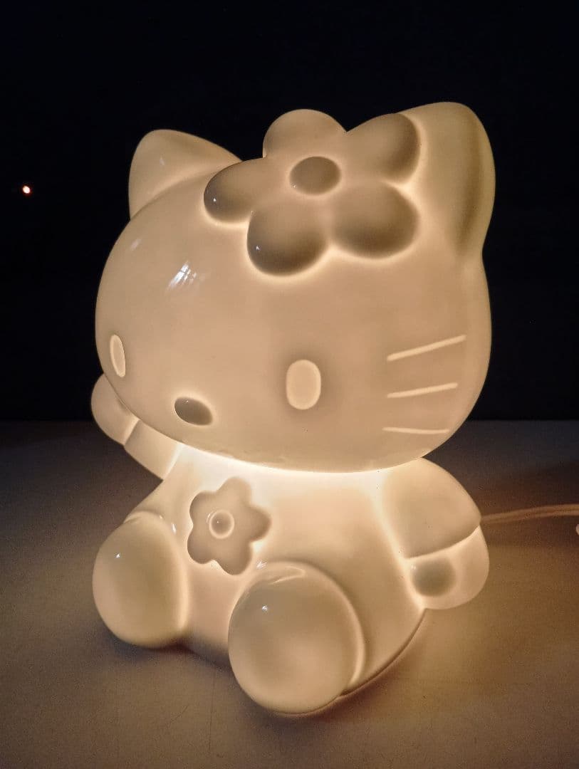 1998年　サンリオ　オフィシャル　ハローキティ　陶器製　セラミック　ライト