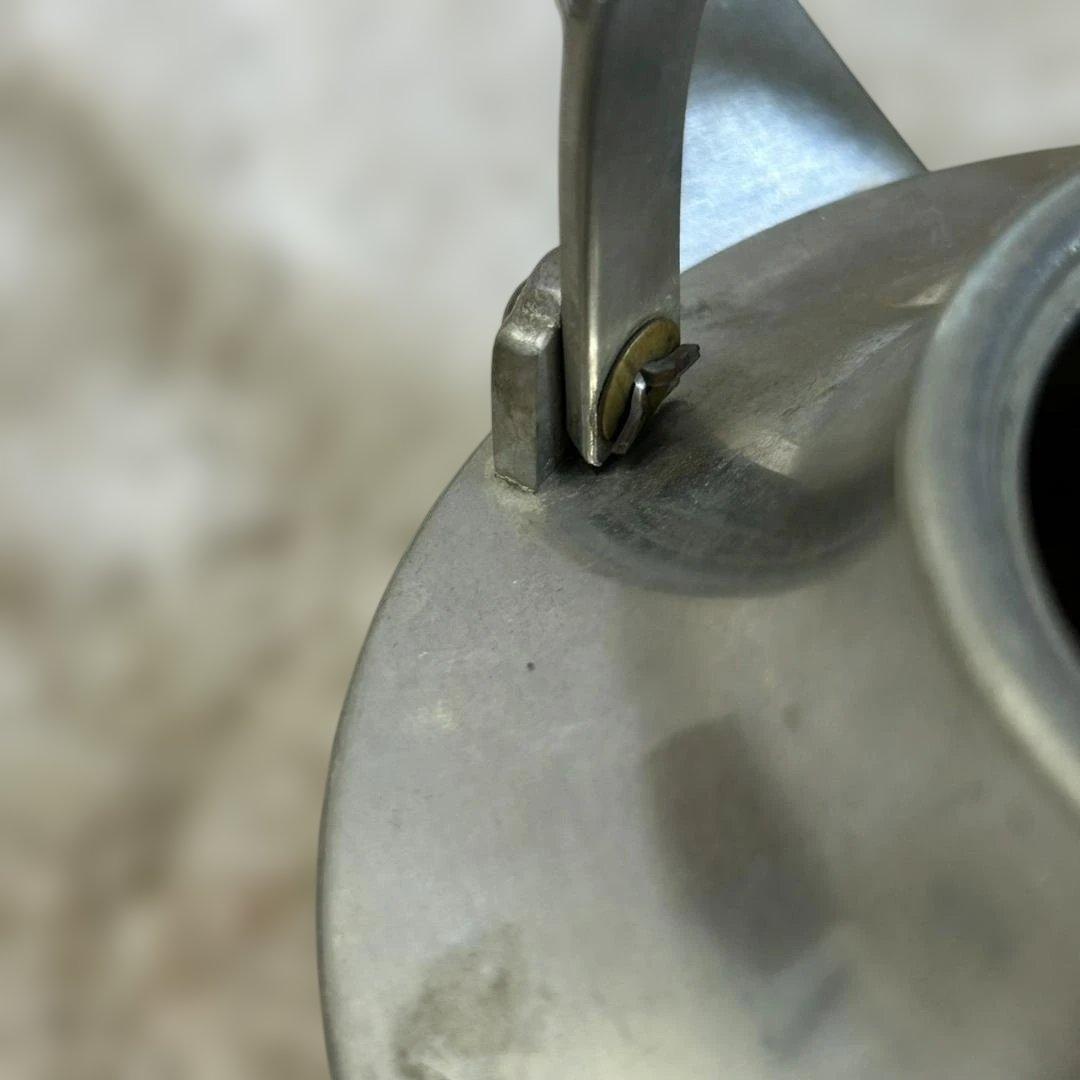 【名品】錫半 本錫 銚子 酒器 チロリ 刻印有 共箱付 昭和レトロ 骨董★