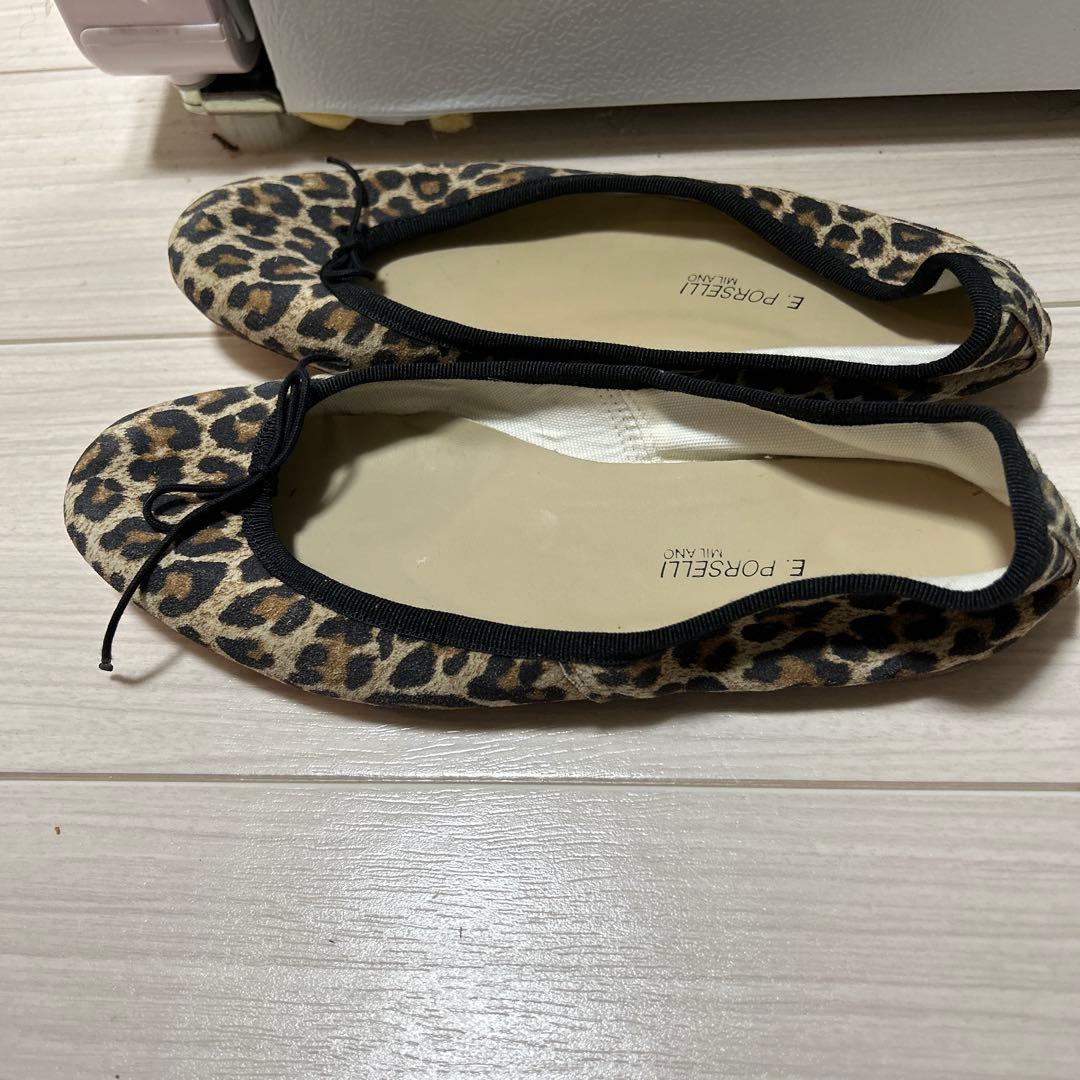 ポルセリ バレエシューズ レオパード 39