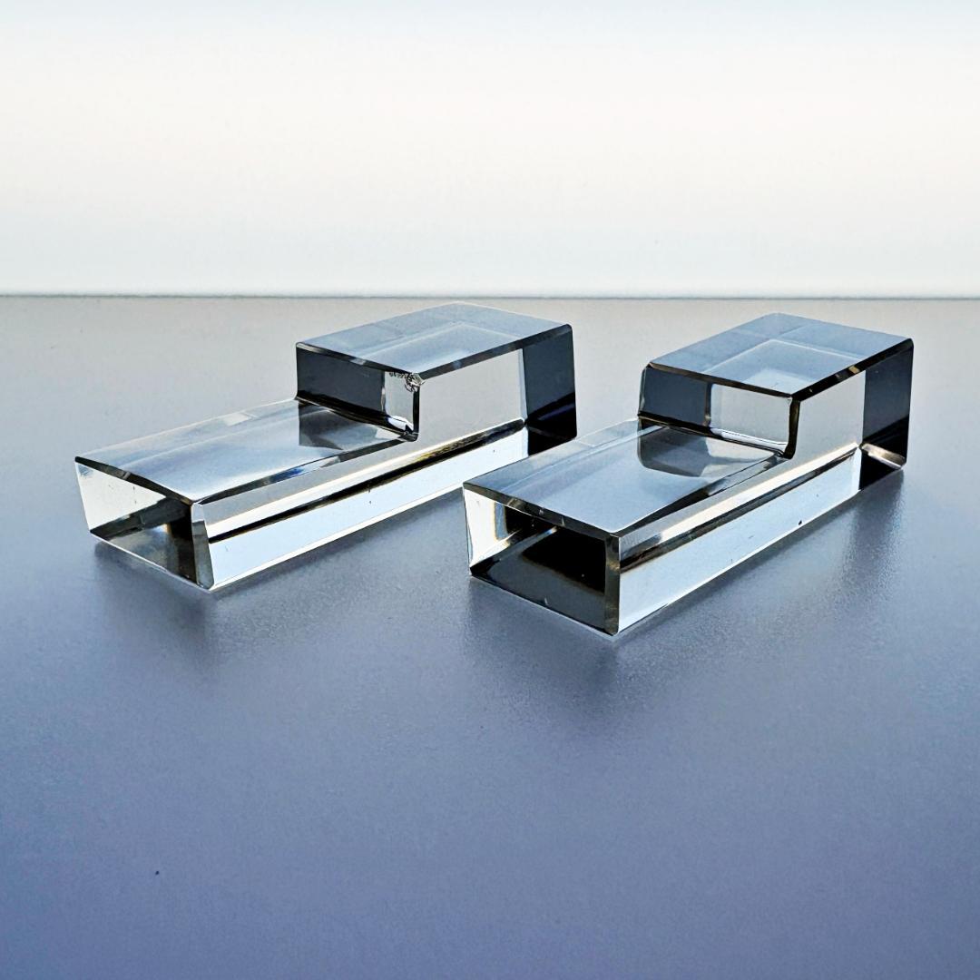 【訳あり】バカラ ナイフレスト 2本 ペア セット クリスタル ホルダー 箸置き