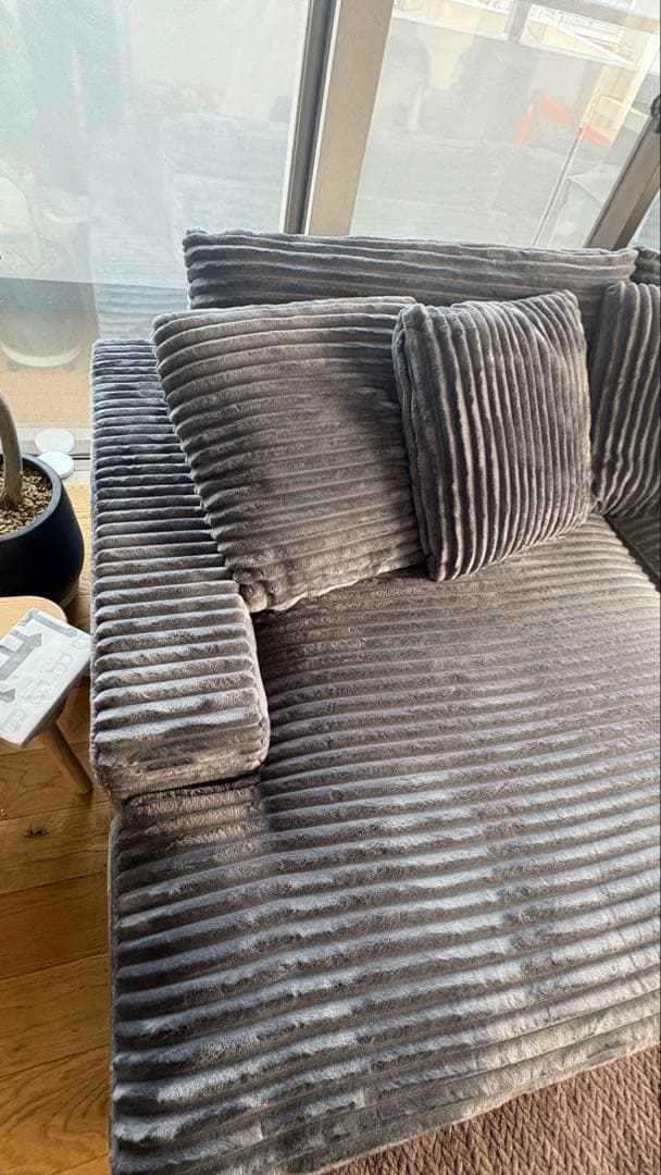 ラッシュルーム　ディープソファソファベッドカウチソファグレー