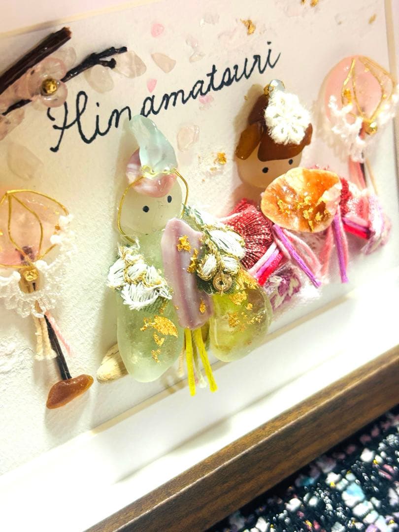 シーグラスアート　〜桜咲くひなまつり〜№02 ひな祭り　縁起