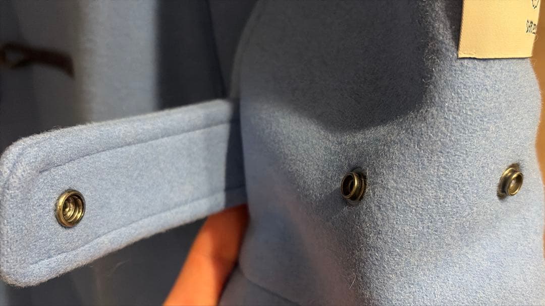 【新品】SHIPS any 水色 ダッフルコート フード付き