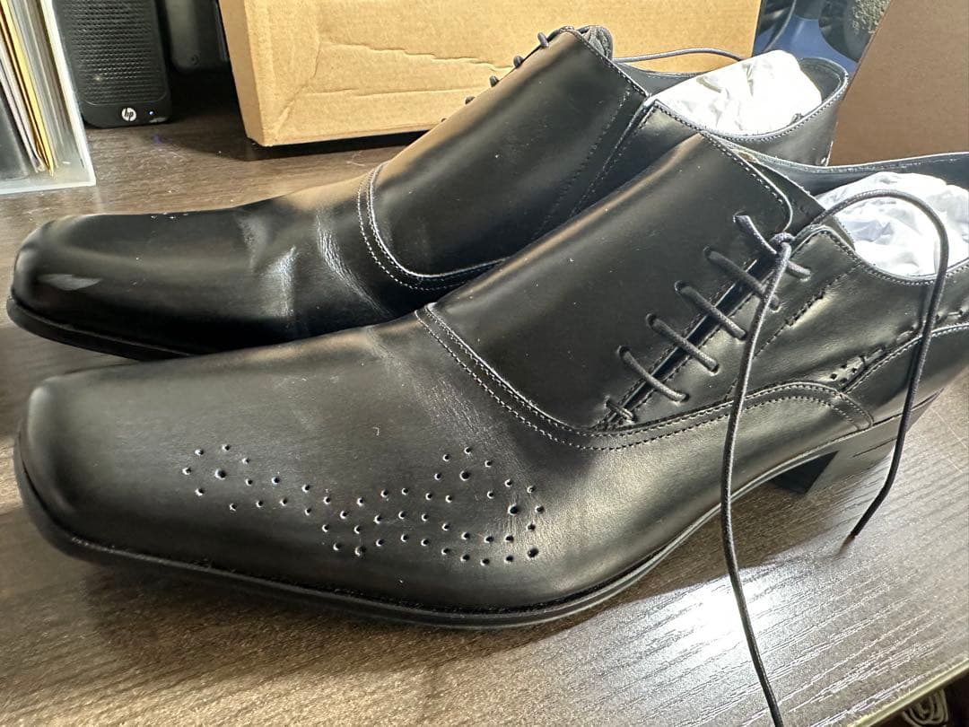 KATHARINE HAMNETTキャサリンハムネット本革26.5cmブラック