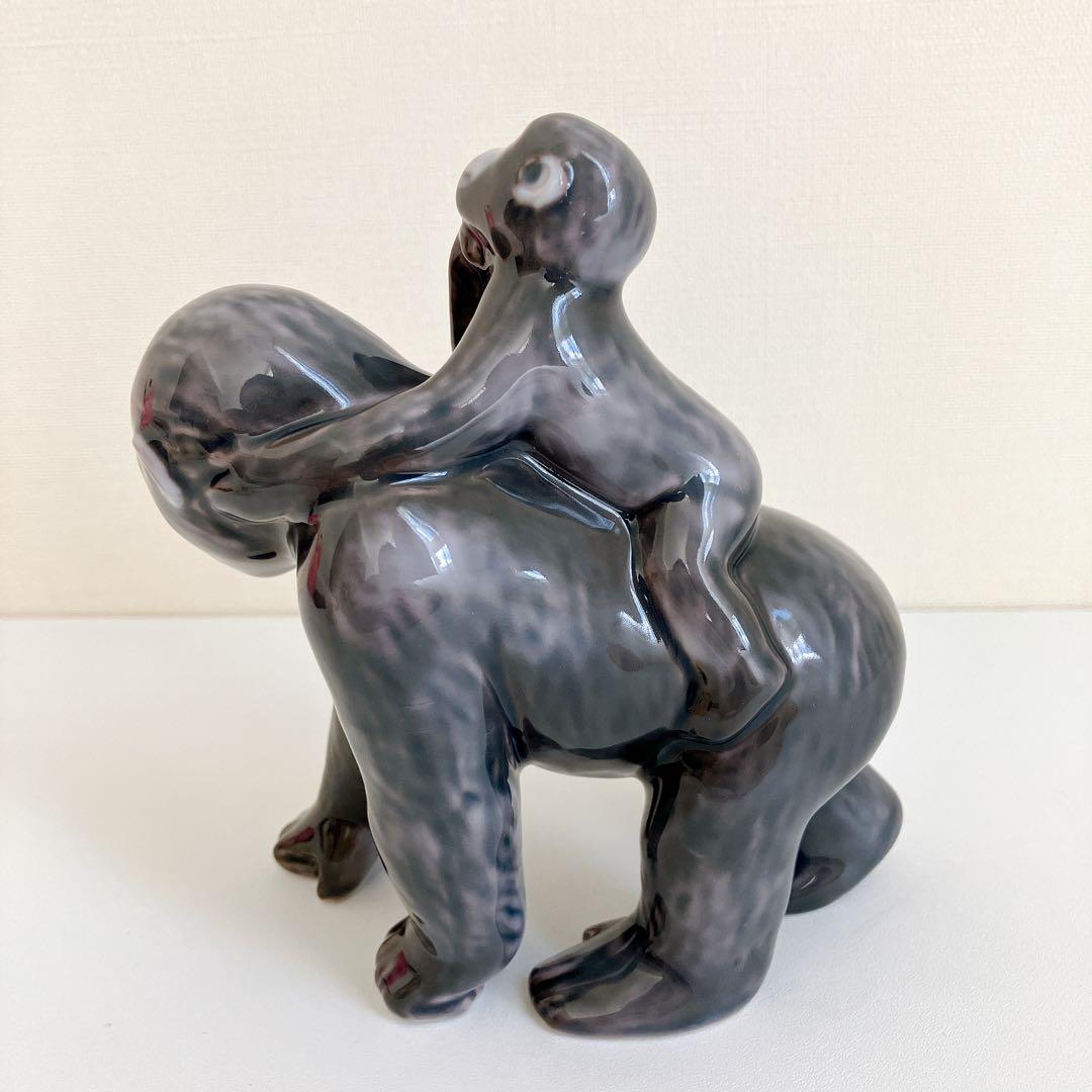 新品✨ ロイヤルコペンハーゲン フィギュリン ゴリラの親子 2023