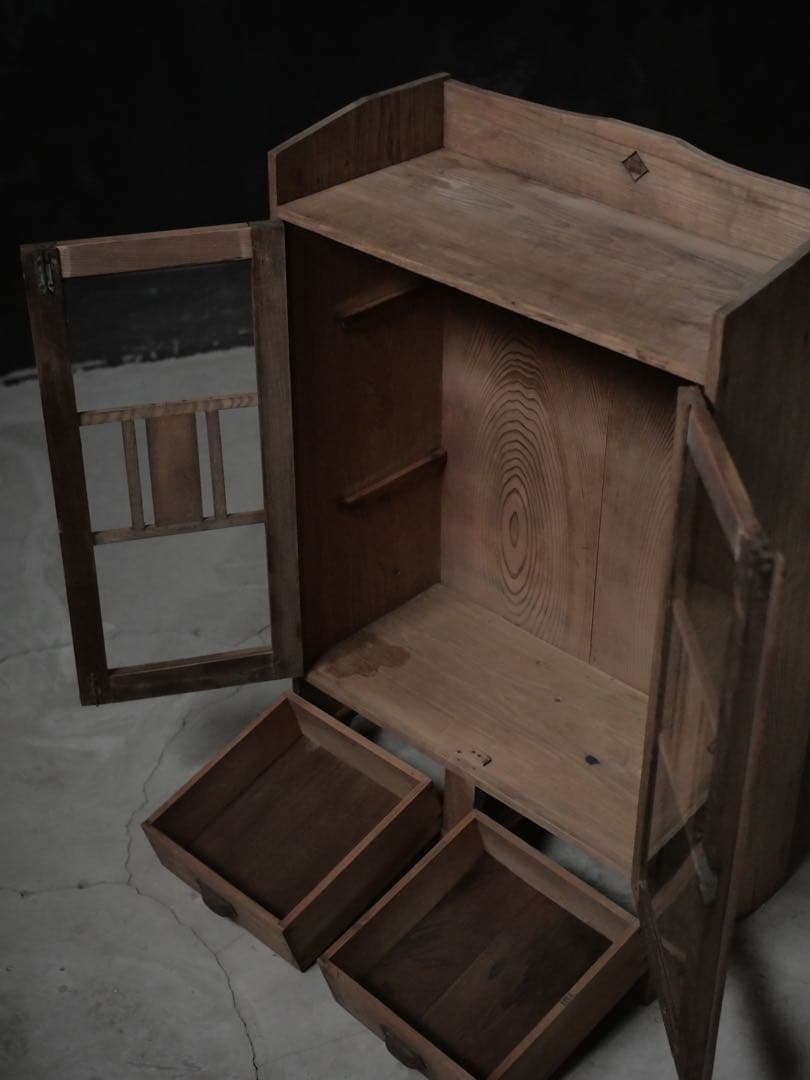 本箱　本棚　食器棚　棚　器　収納　古家具　古道具　アンティーク　昭和レトロ