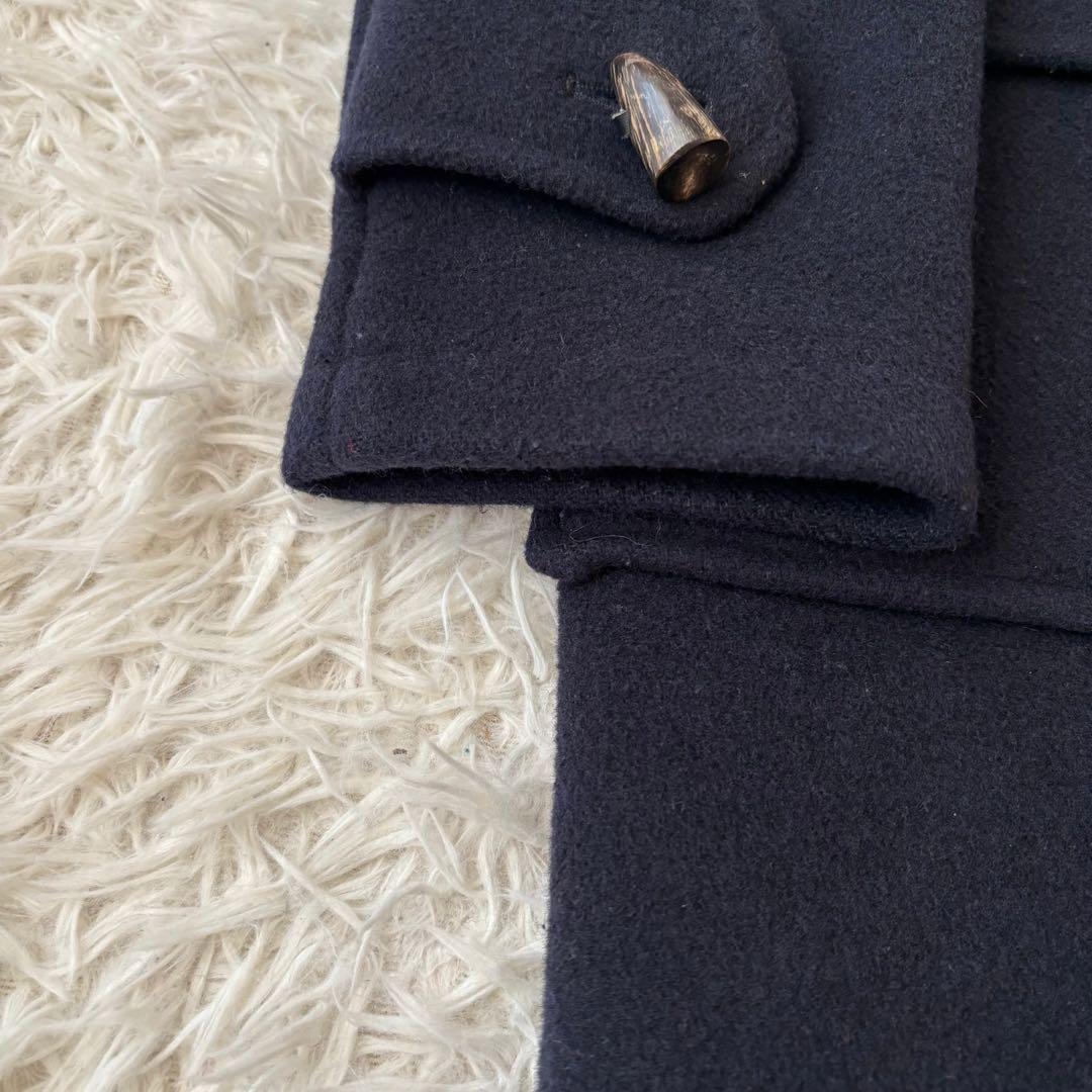 美品✨【英国製】グローバーオール ダッフルコート ウール ネイビー チェック M