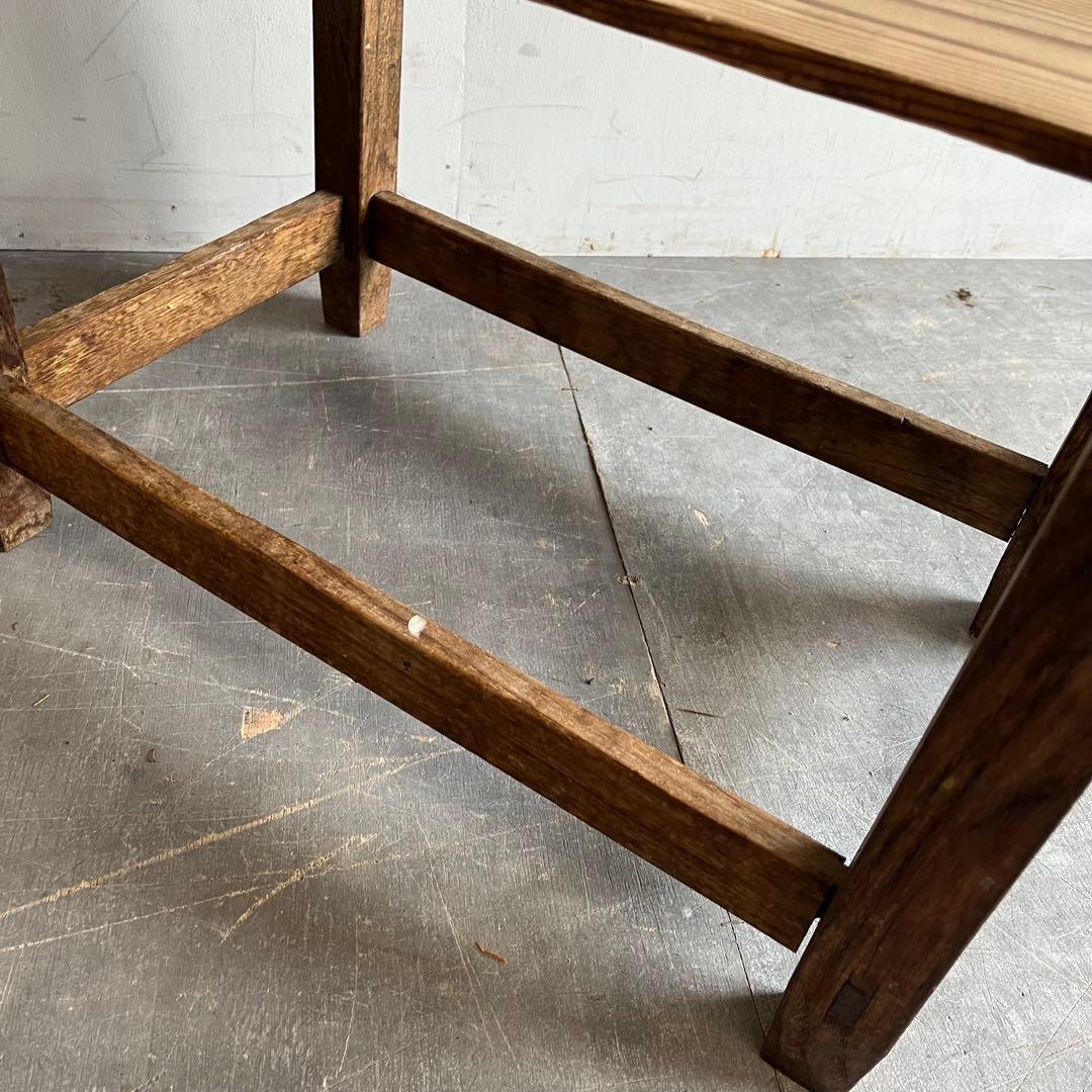 アンティーク 無垢材 サイドテーブル 飾り棚 棚 作業台 レトロ