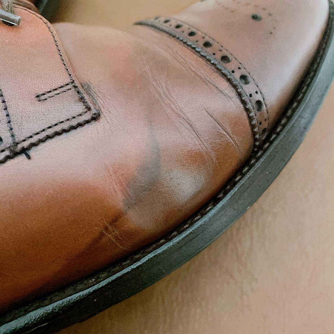 JOSEPH CHEANEY&SONS ダービー UK8.0F ライトブラウン