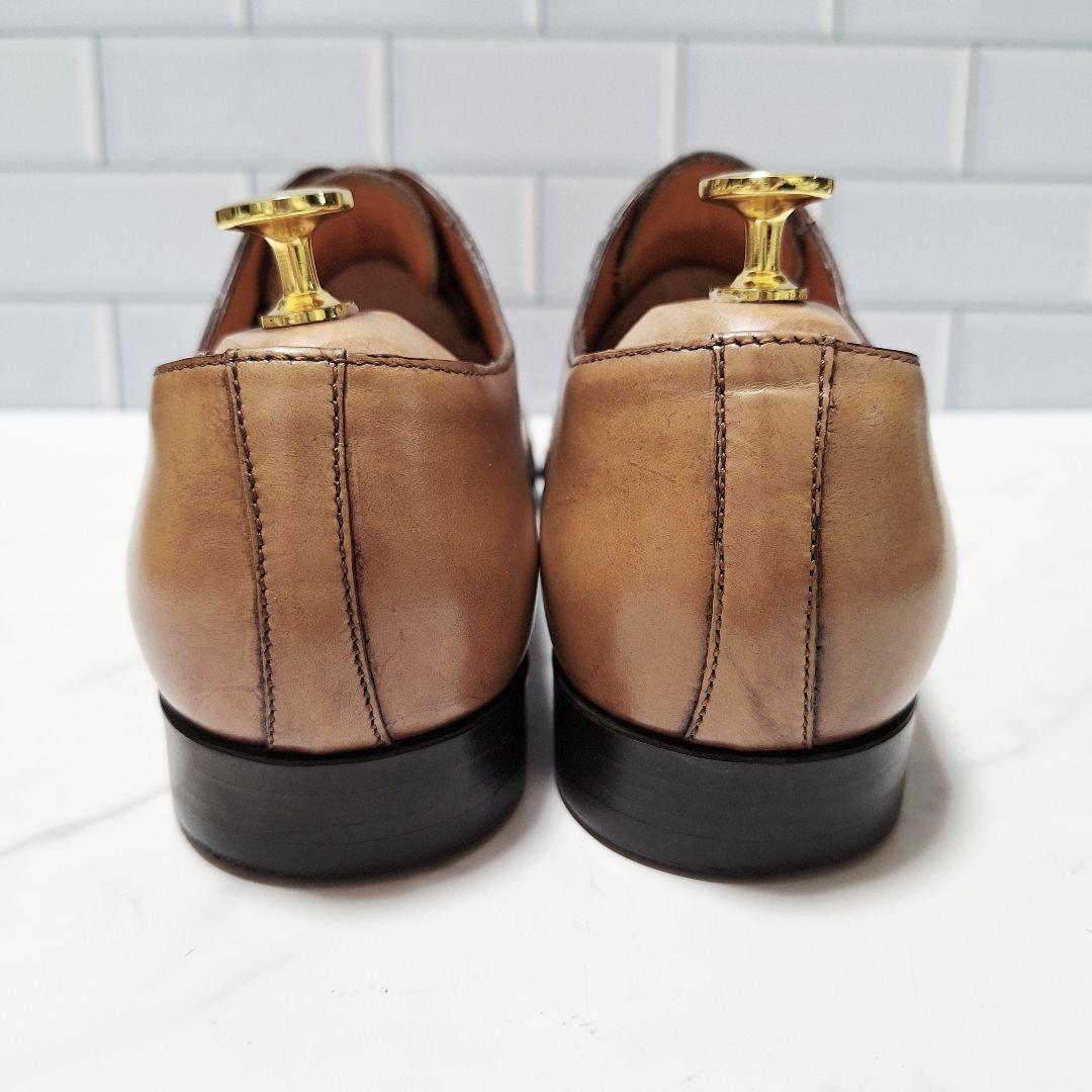 サントーニ Santoni プレーントゥ 25.5レザーシューズ 革靴 茶