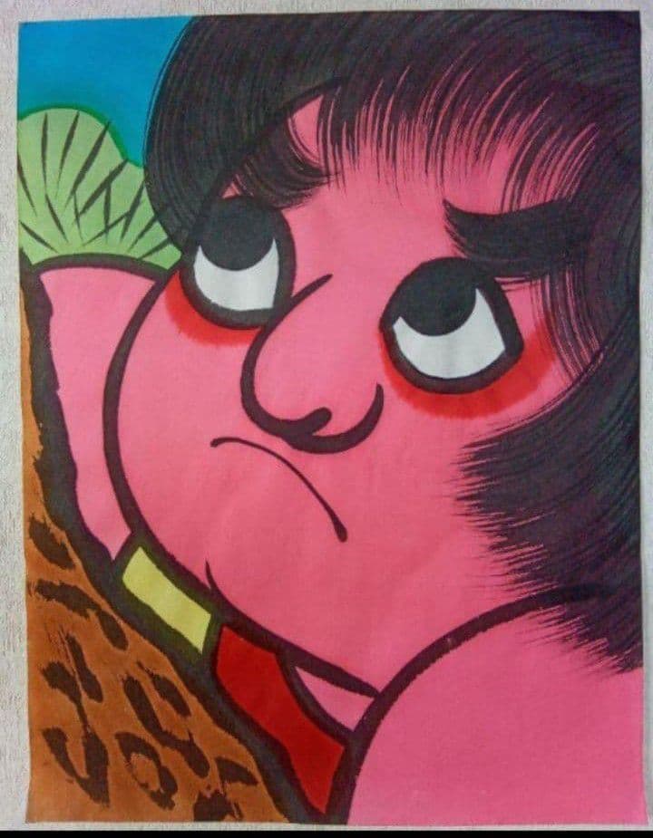 金太郎 凧絵 5枚 宇山博明先生肉筆画 青森県南部金太郎凧絵