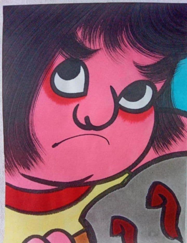 金太郎 凧絵 5枚 宇山博明先生肉筆画 青森県南部金太郎凧絵