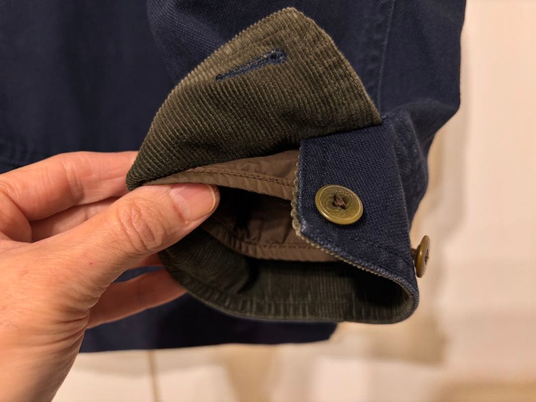 希少ネイビー　L.L.Bean フィールドコート　プリマロフトの中綿着脱ライナー