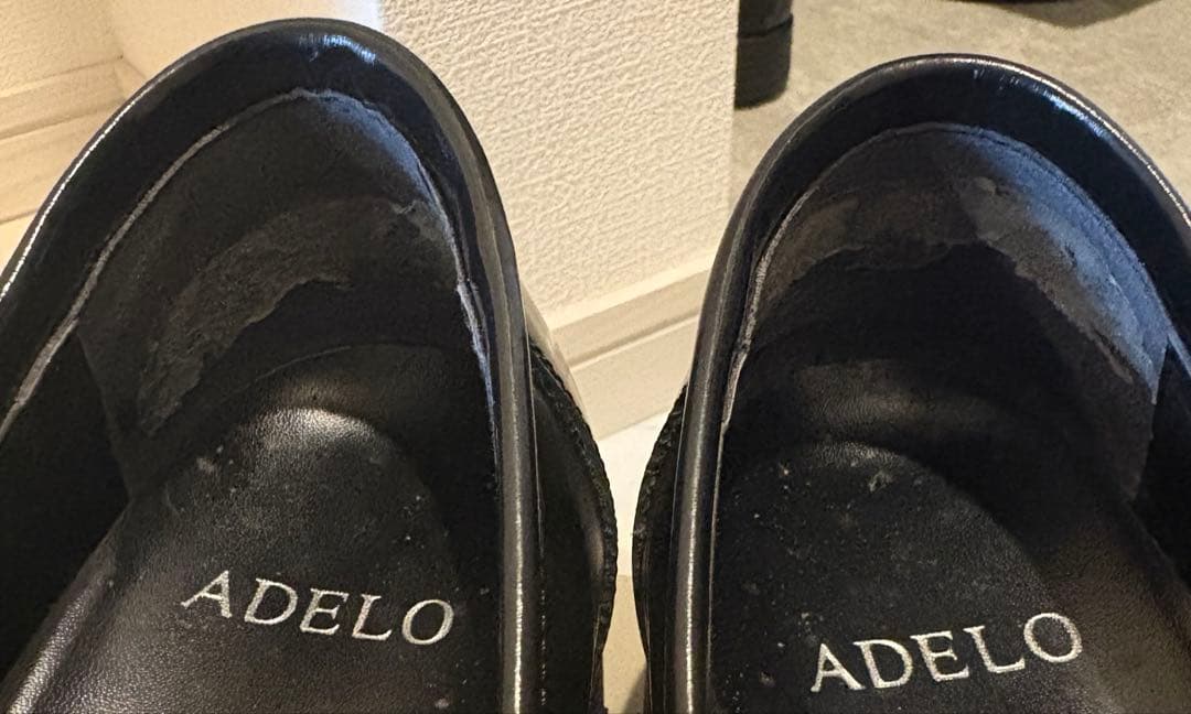 ADELO シークレットシューズ ローファー 黒