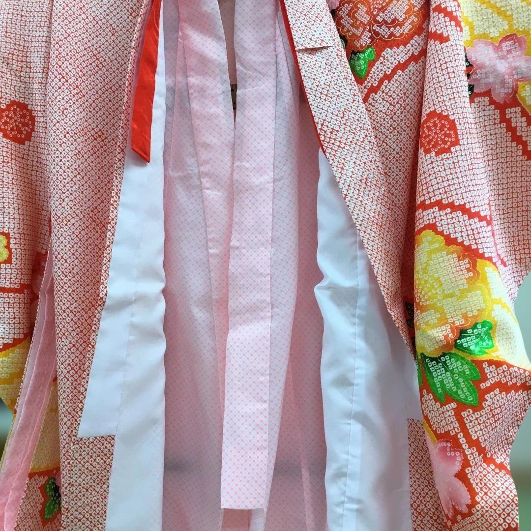 【新品】七五三用 着物　絹100％　長襦袢付　7歳　130 140cmサイズ