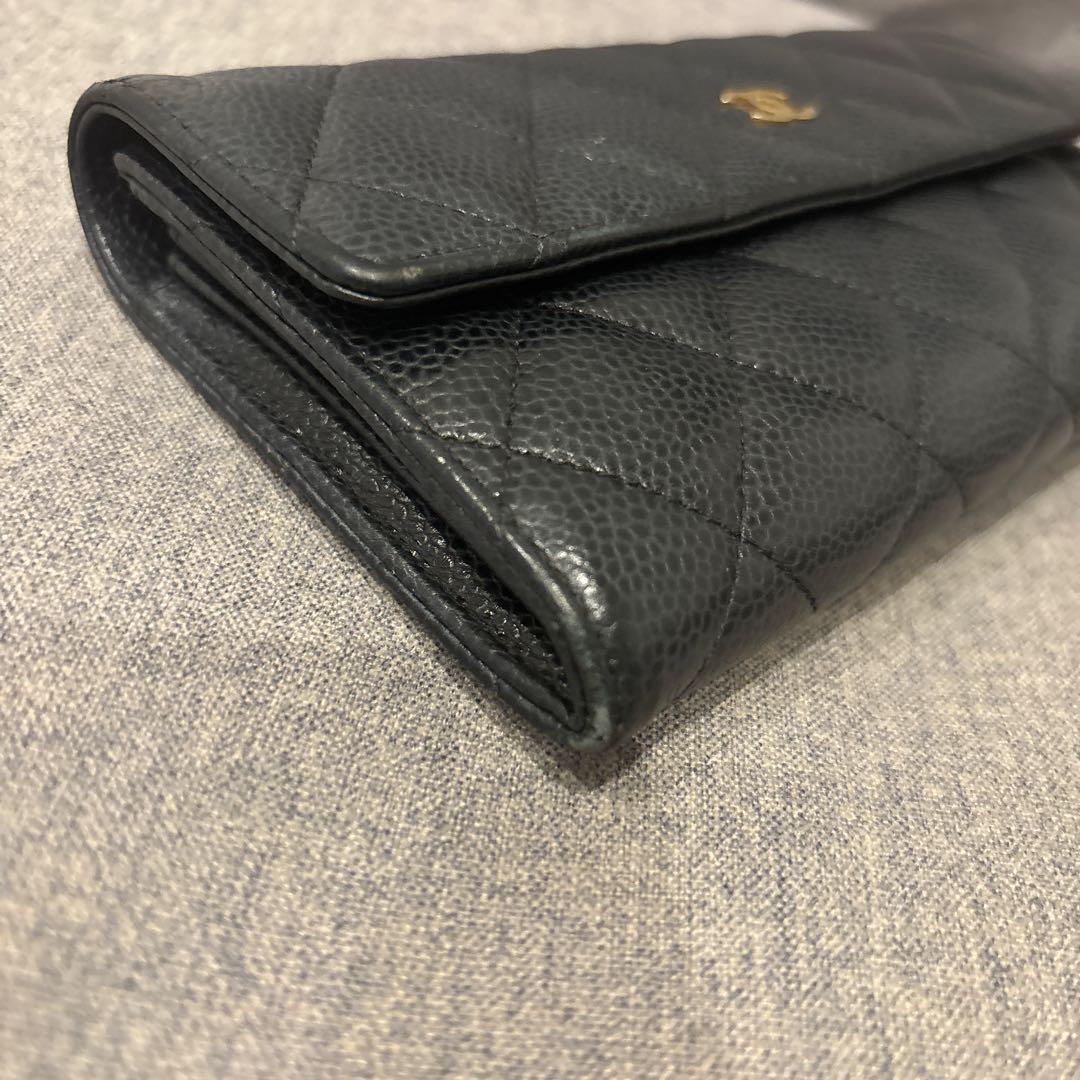 CHANEL シャネル マトラッセ キャビアスキン 長財布