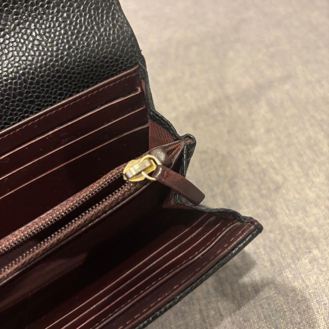 CHANEL シャネル マトラッセ キャビアスキン 長財布
