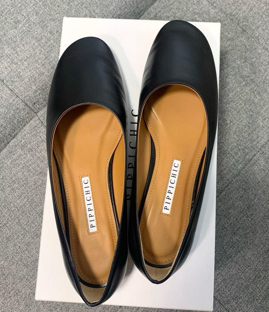 PIPPICHIC ブラック フラットシューズ　★未使用品