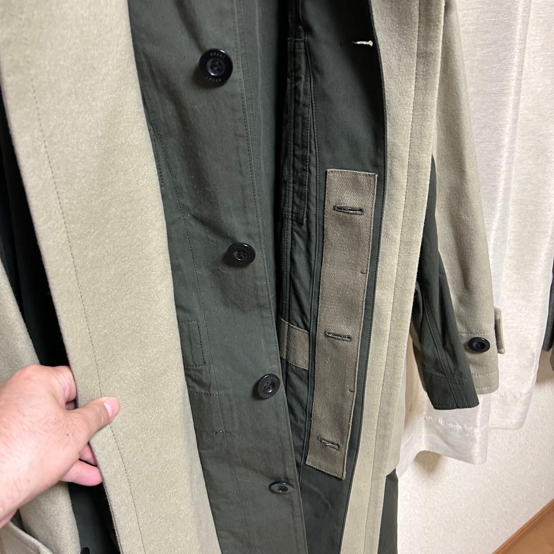 SACAI ダッフルコート Wool Melton Coat ドッキング　再構築