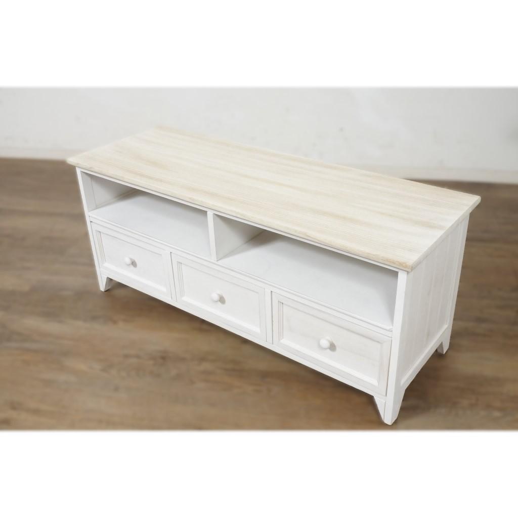 【新品】アンティークホワイト　テレビ台 ナチュラル　アウトレット