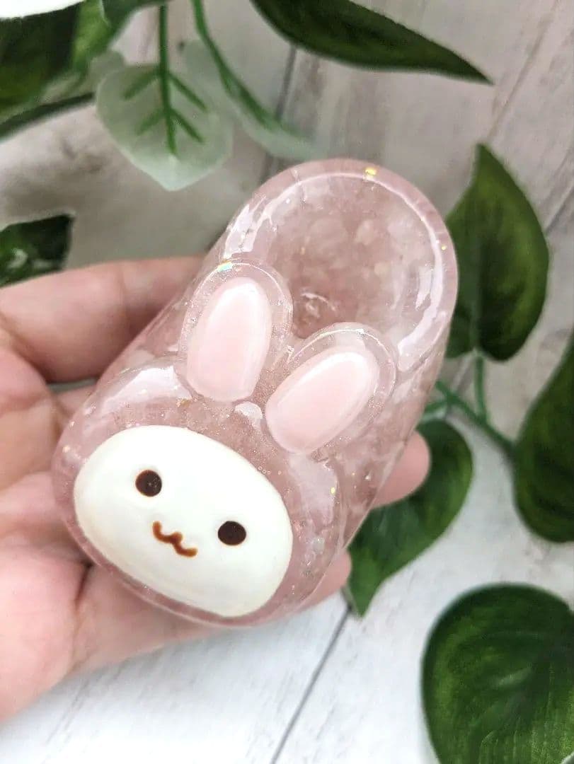 【やま】ローズクォーツの天使ちゃん形オルゴナイト☆他９点