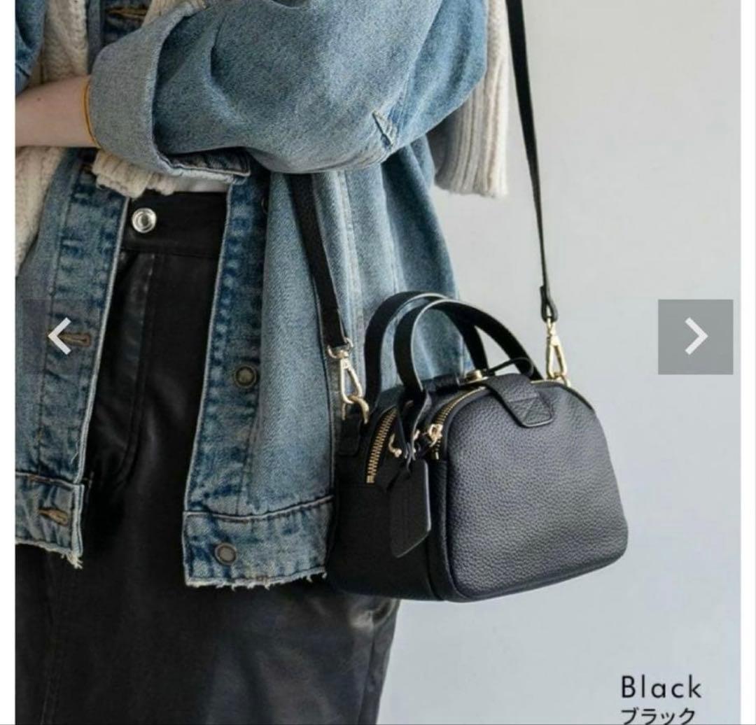 HAYNI Baby Loche ブラック ショルダーバッグ　革