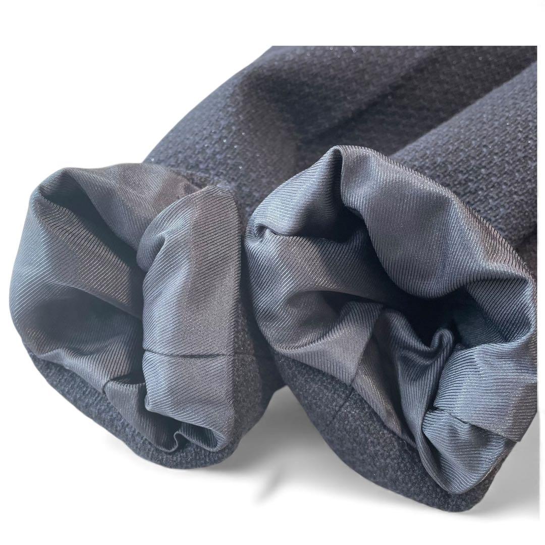 25SS✨タグ付✨anuans ツイードノーカラーフォルムジャケット 紺ブレ 金