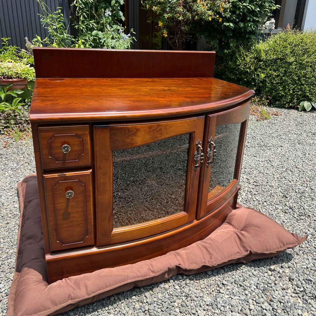 ③ karimoku カリモク コロニアル コーナー AV収納 ラック 飾り棚