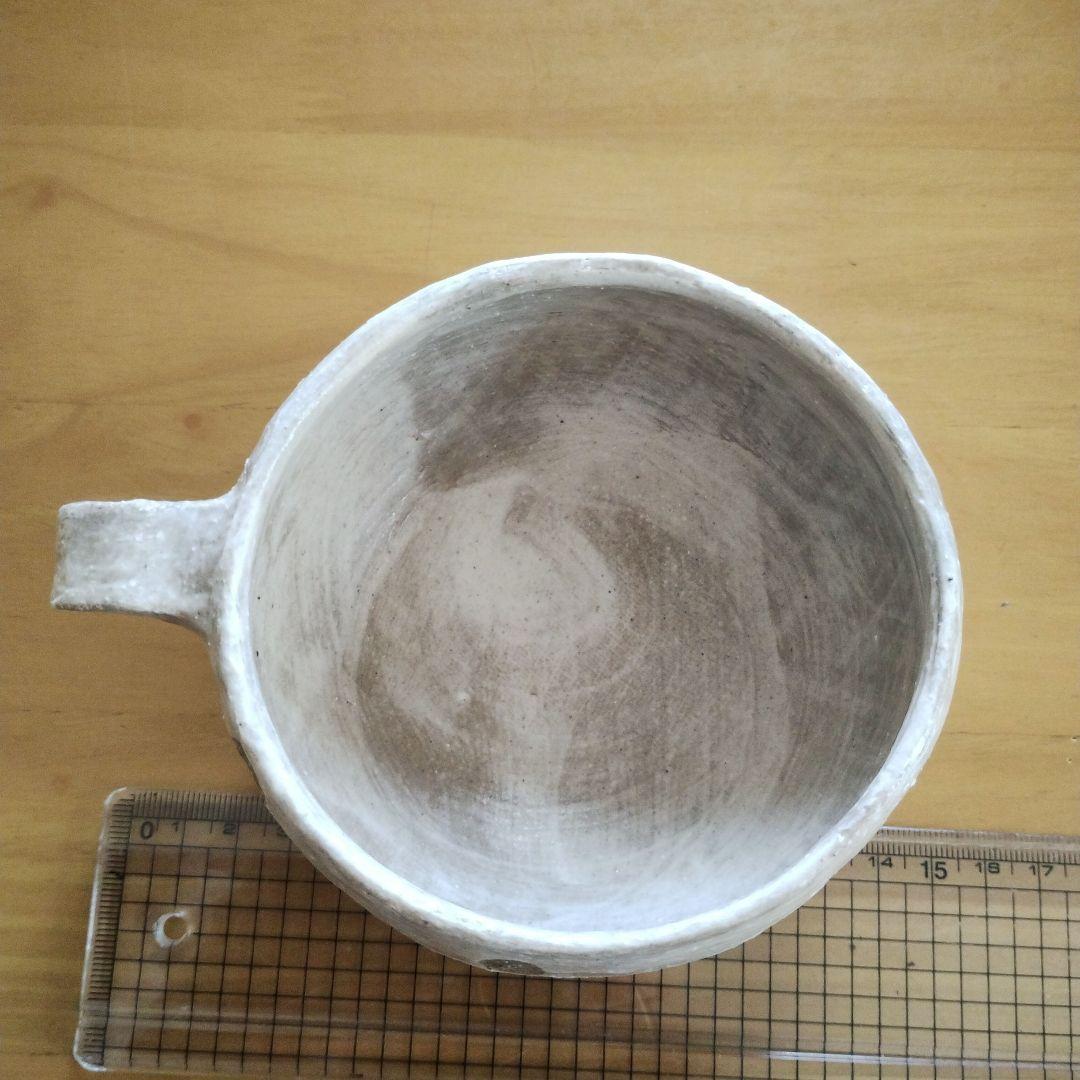 湯布院　HOMME BLUE CAFE スープカップ　陶器　水玉　ドット