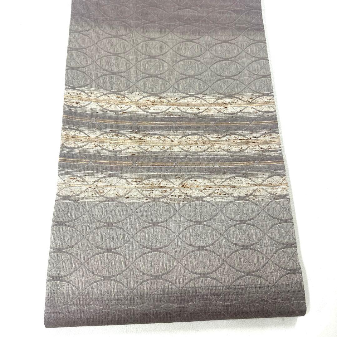 専用帯4967 ●高級 正絹 ぜんまい紬 袋帯